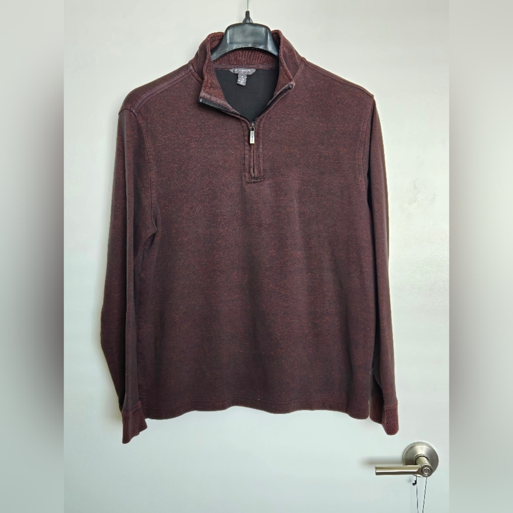 Van Heusen Men's Maroon Zip-Up Sweater